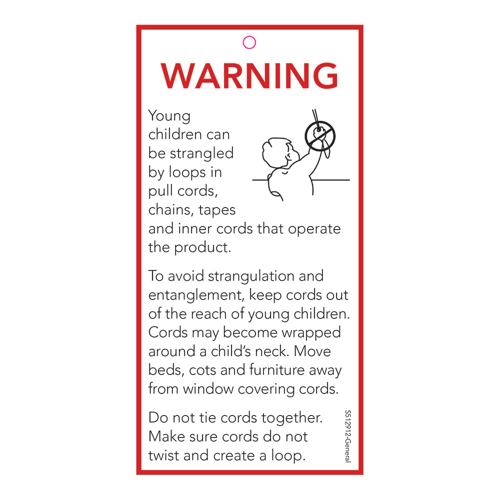 CHILD SAFETY WARNING TAG - GENERAL