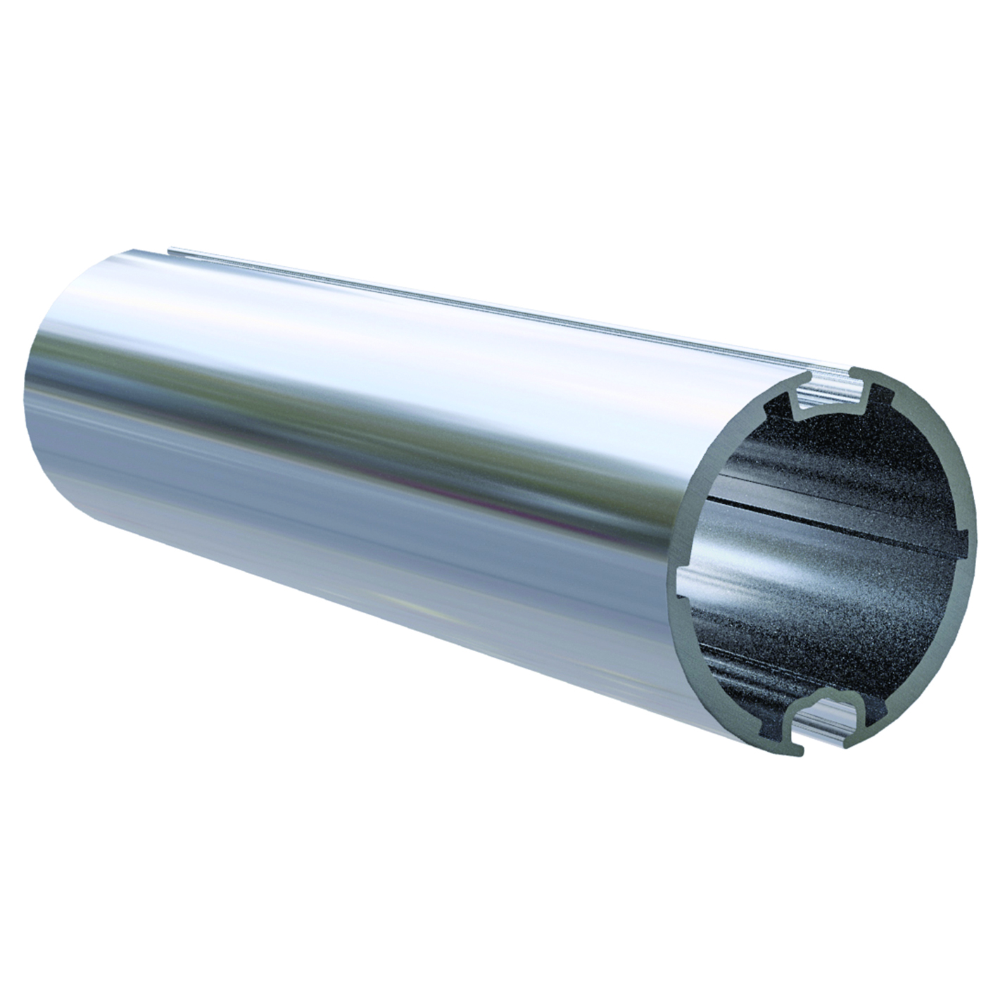 ROLLER TUBE HEAVY DUTY 5.0M ALUMINIUM DOUBLE SLOT 40MM O.D.