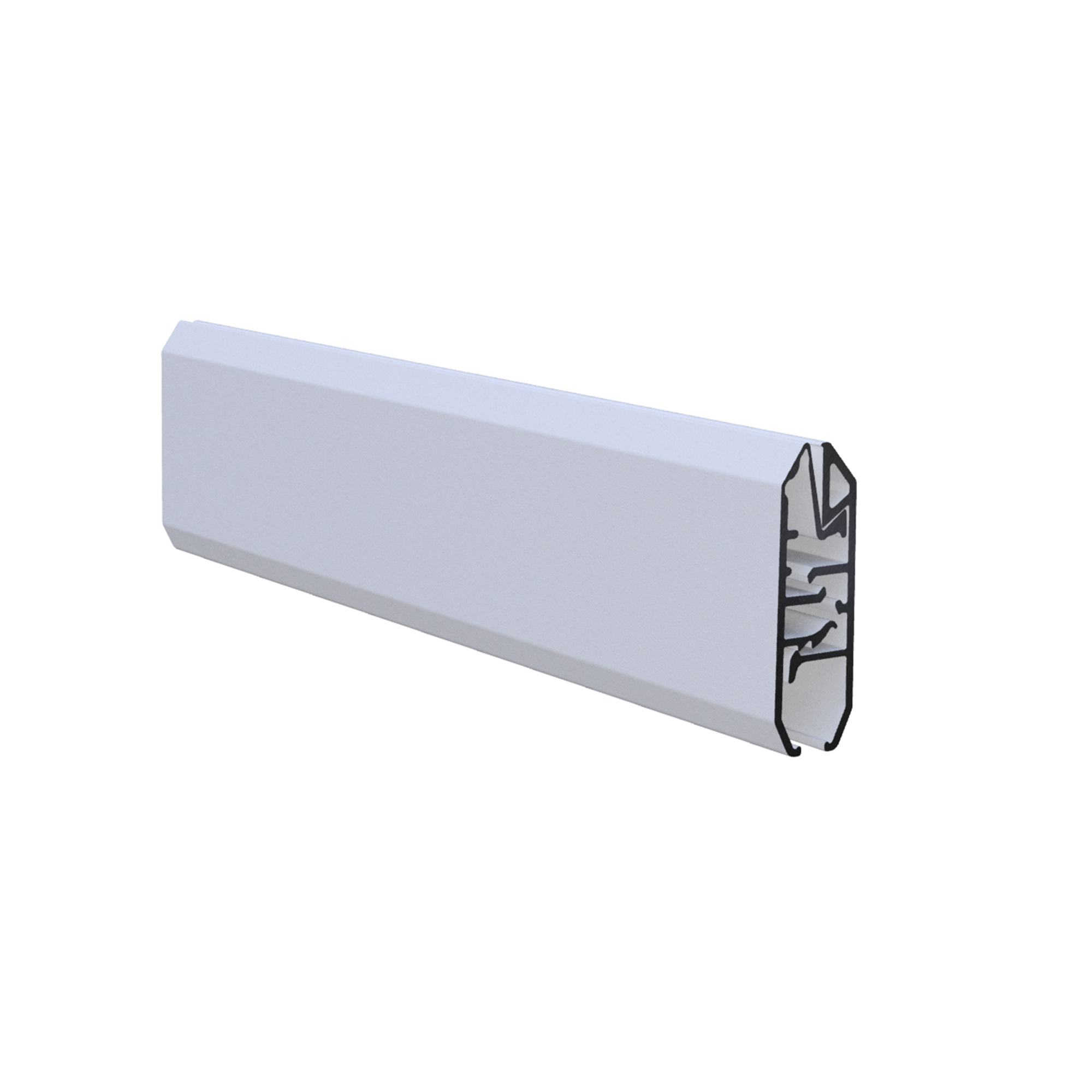 SMART RAIL BOTTOM BAR ALUMINIUM 2 PART - WHITE