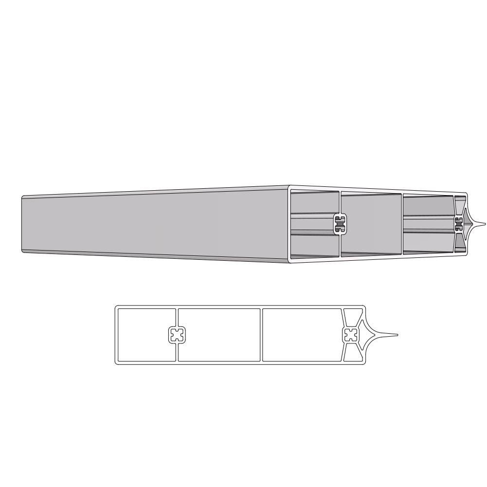 100MM RAIL WITH LIP ARCTIC