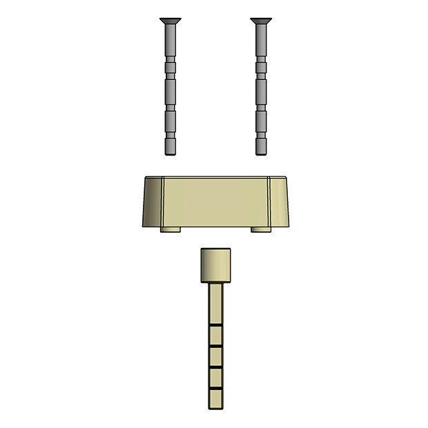 SHUTTER LITE TILT & TURN HANDLE PACKER WHITE